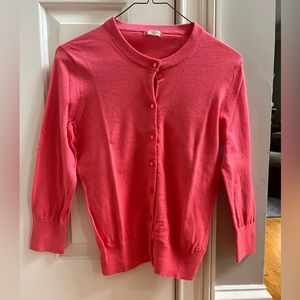 Pink sweater cardigan from j crew